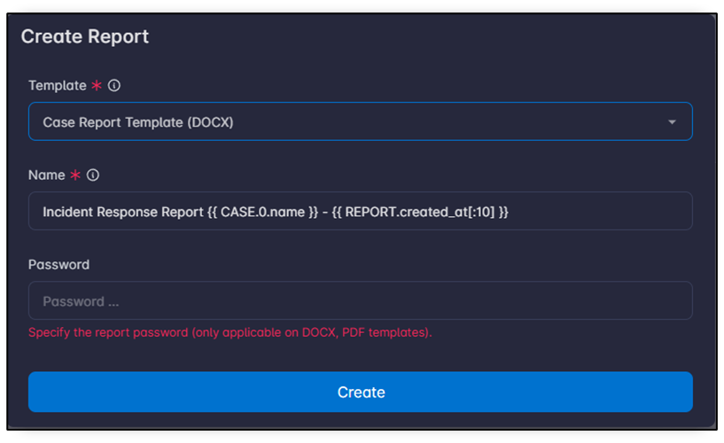 Create report